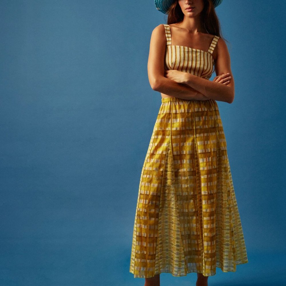 Romualda Skirt Sardinia Adro Yellow
